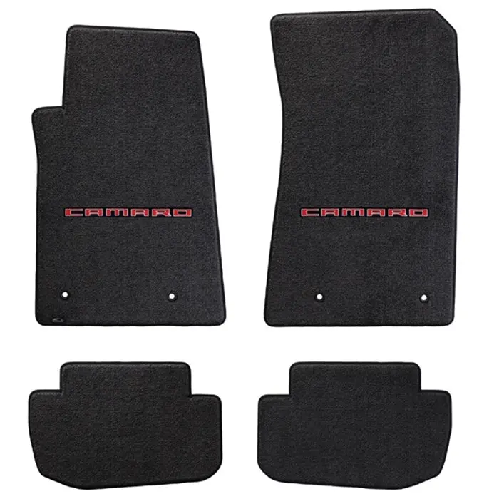 Camaro Floor Mats 4 Pc. Set (Red Lettering) 1