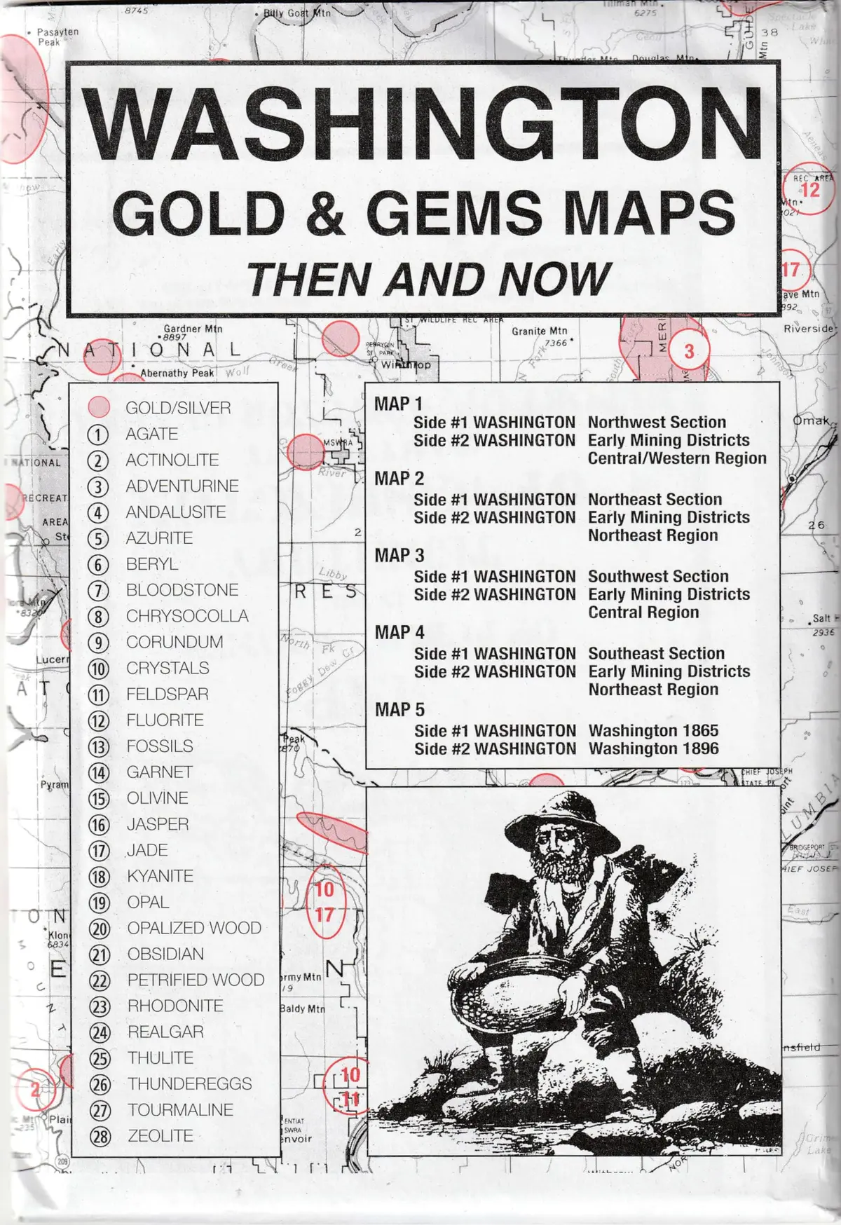 Then And Now #1862: Washington Gold & Gems Maps [Loose Leaf] R. N. Preston 1