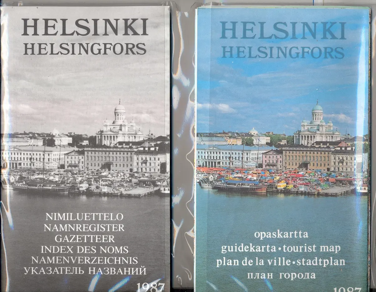 Helsinki Helsingfors Opaskartta Guidekarta Tourist Map 1