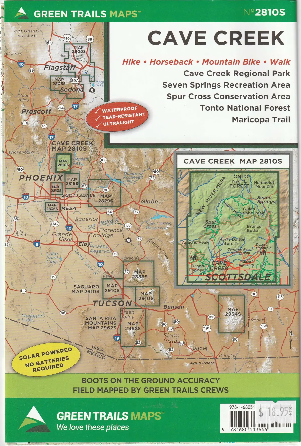 Cave Creek Hike | Horseback | Mountain Bike | Walk (Map 2810S) 1