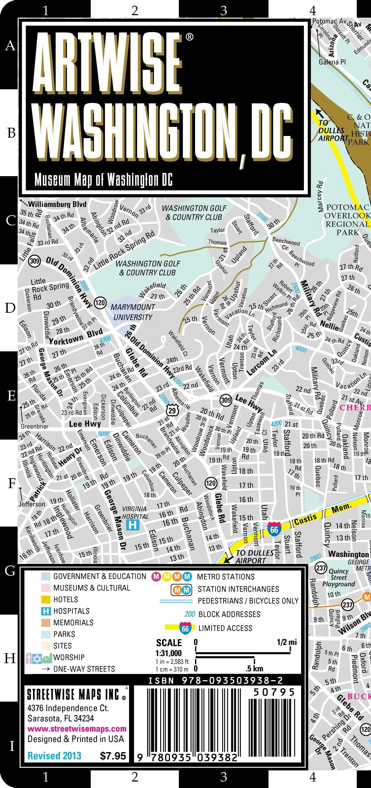 New Artwise Washington, Dc, Laminated Museum Map (Streetwise Maps) Streetwise Maps 1