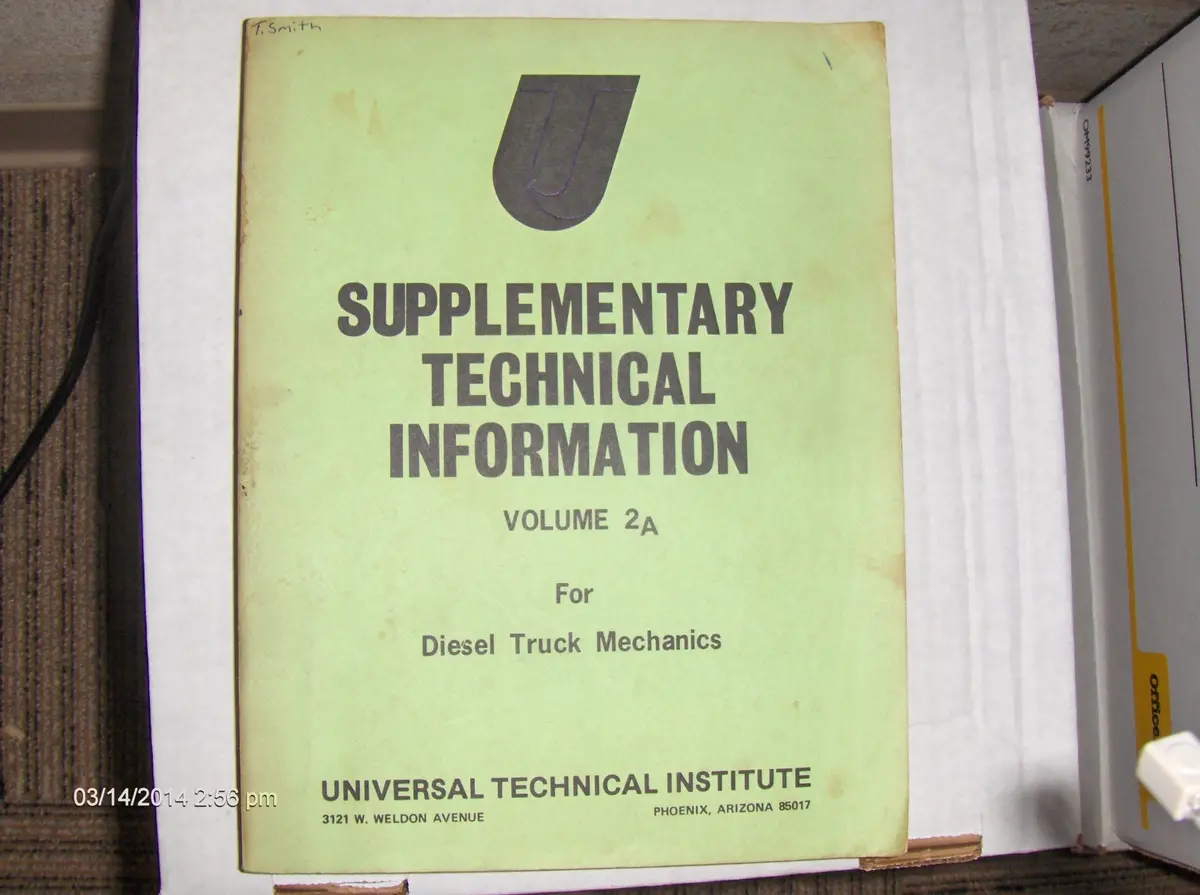 Supplementary Technical Information For Diesel Truck Mechanics, Vol 2A [Unknown Binding] Unknown Author 1