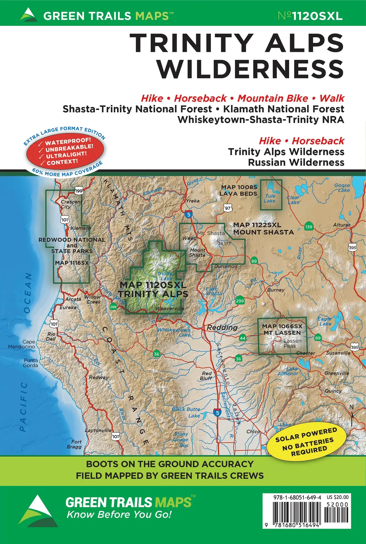 Trinity Alps Wlderness, Ca No. 1120Sxl (Green Trails Maps, 1120Sxl) [Map] Maps, Green Trails 1
