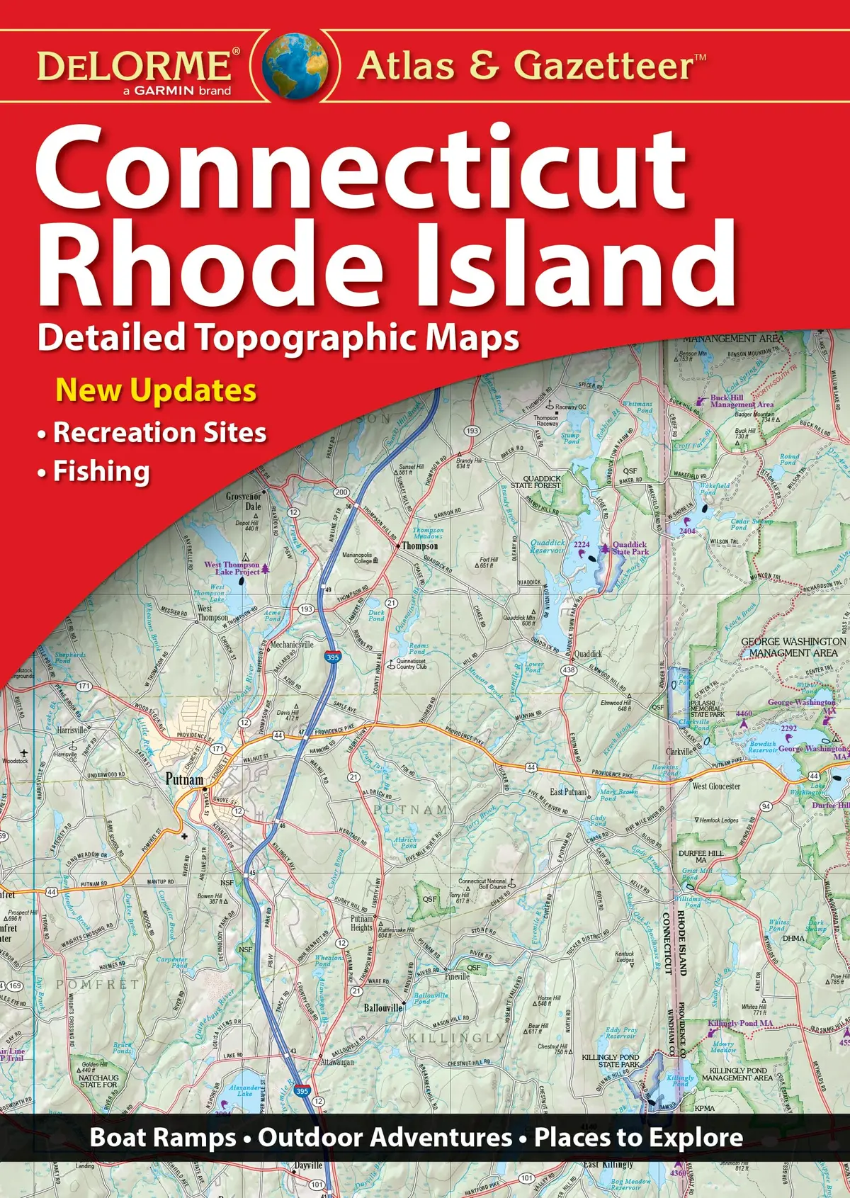 Delorme Atlas & Gazetteer: Connecticut & Rhode Island [Paperback] Rand Mcnally 1
