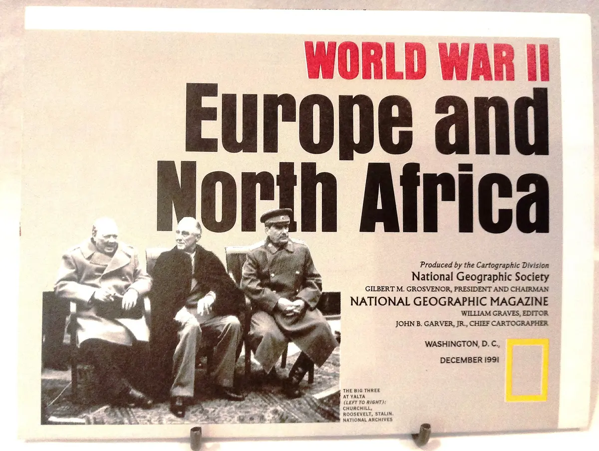 National Geographic Map - World War Ii: Europe And North Africa / World War Ii: Asia And The Pacific - December 1991 (Map Only) [Map] National Geographic And National Geographic Magazine Staff 1
