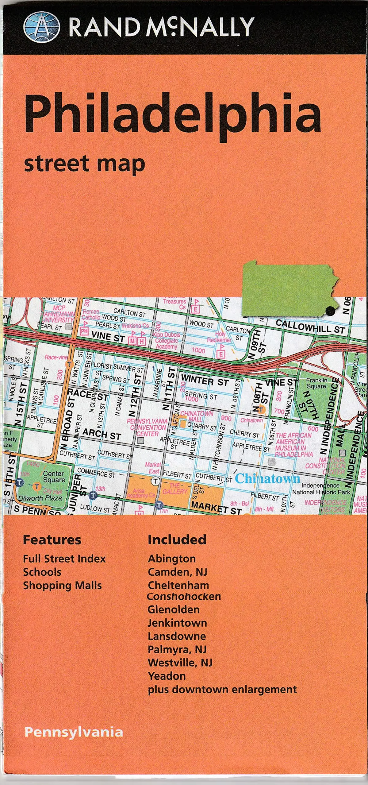 Rand Mcnally Philadelphia, Pennsylvania Street Map 1