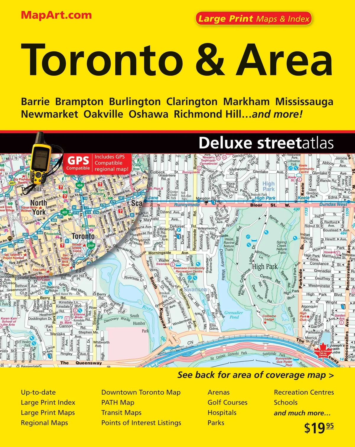 Toronto & Area Deluxe Street Atlas Canadian Cartographics Corporation And Canadian Cartographic Corp 1