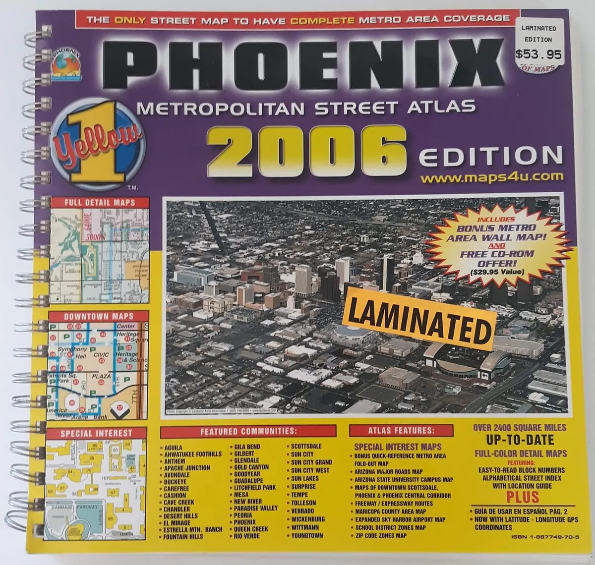 Phoenix Metropolitan Street Atlas Laminated 2006 Edition [Spiral-Bound] Phoenix Mapping Service 1