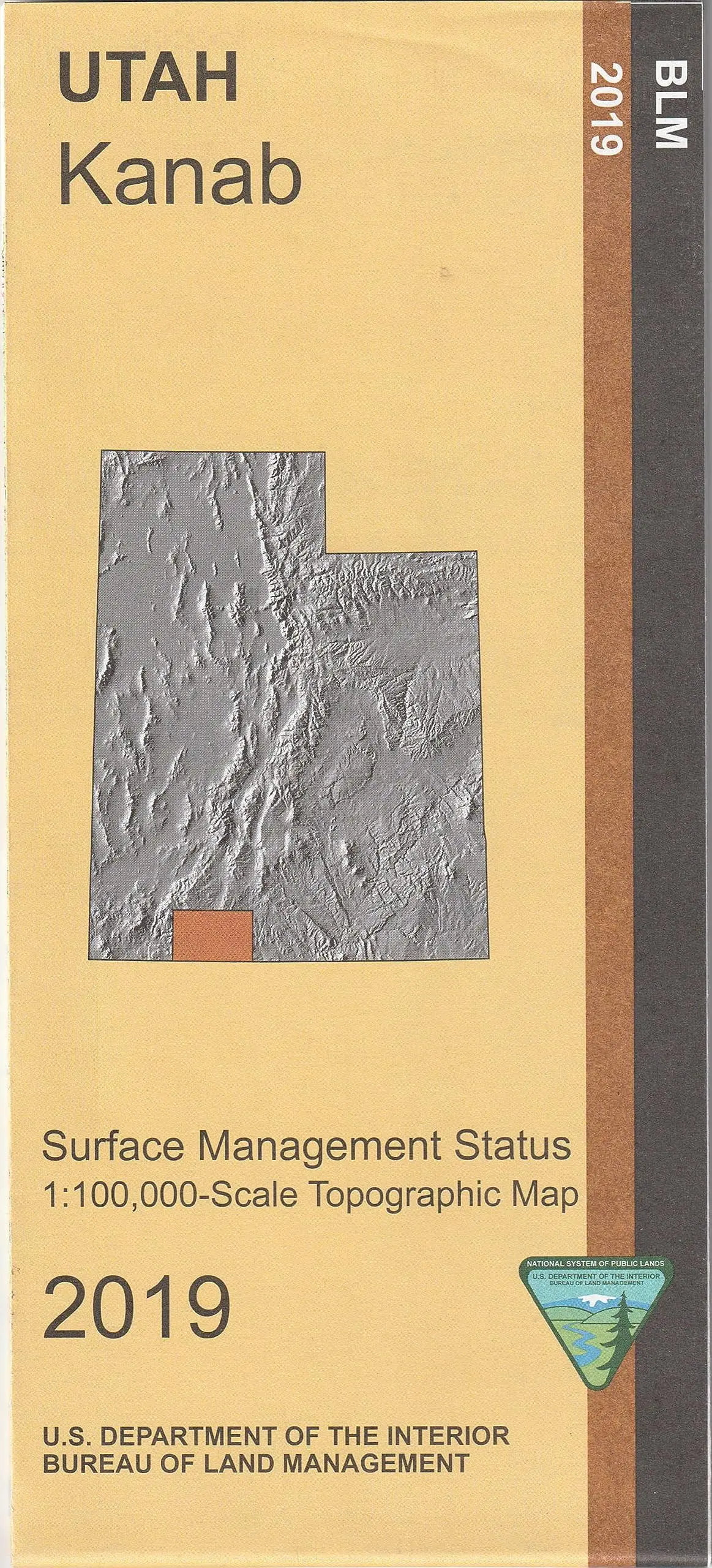 Kanab Surface Management Status 1:100,000-Scale Topographic Map (Utah 60 × 30 Minute Series) [Map] Bureau Of Land Management 1