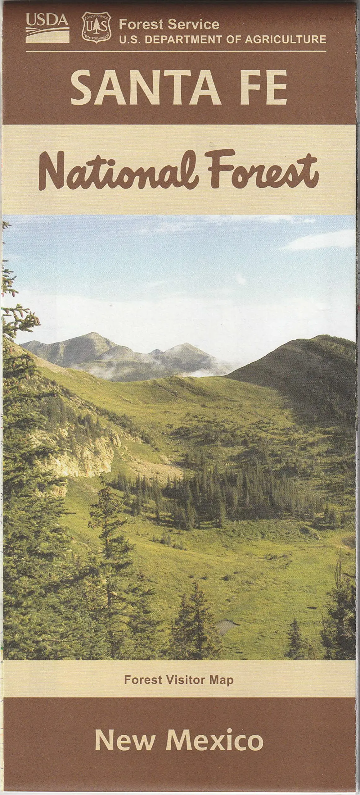 Santa Fe National Forest, New Mexico, Forest Visitor Map 1