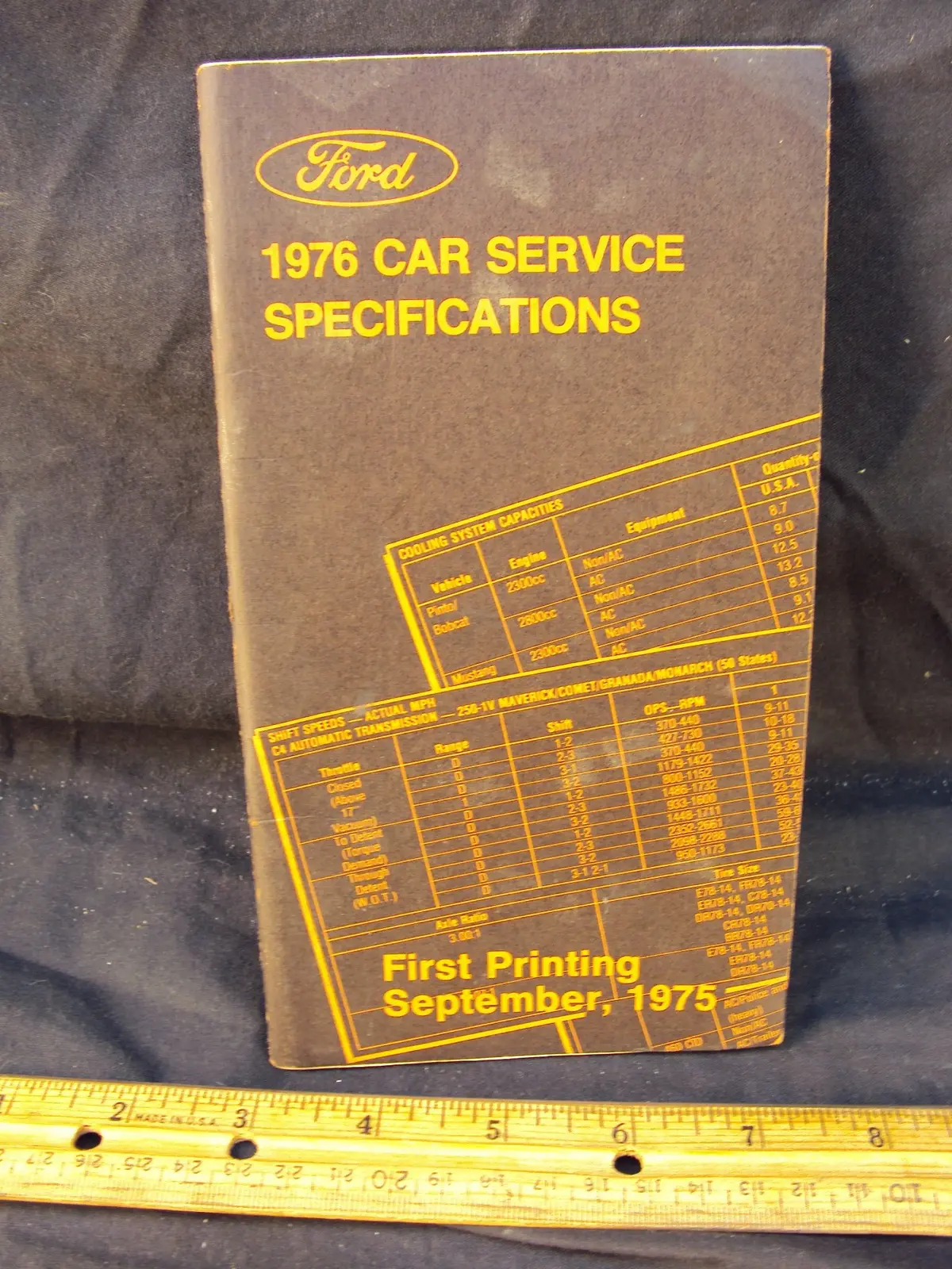 1976 Ford Car Service Specifications Manual First Printing [Paperback] Ford Motor Company 1