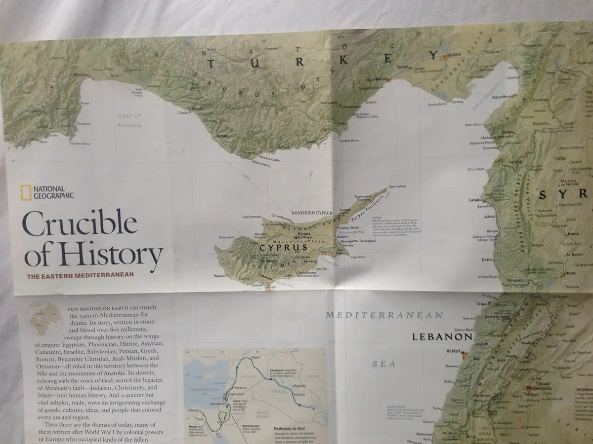 The Eastern Mediterranean: Crucible Of History (National Geographic Maps) [Unknown Binding] Unknown Author 1