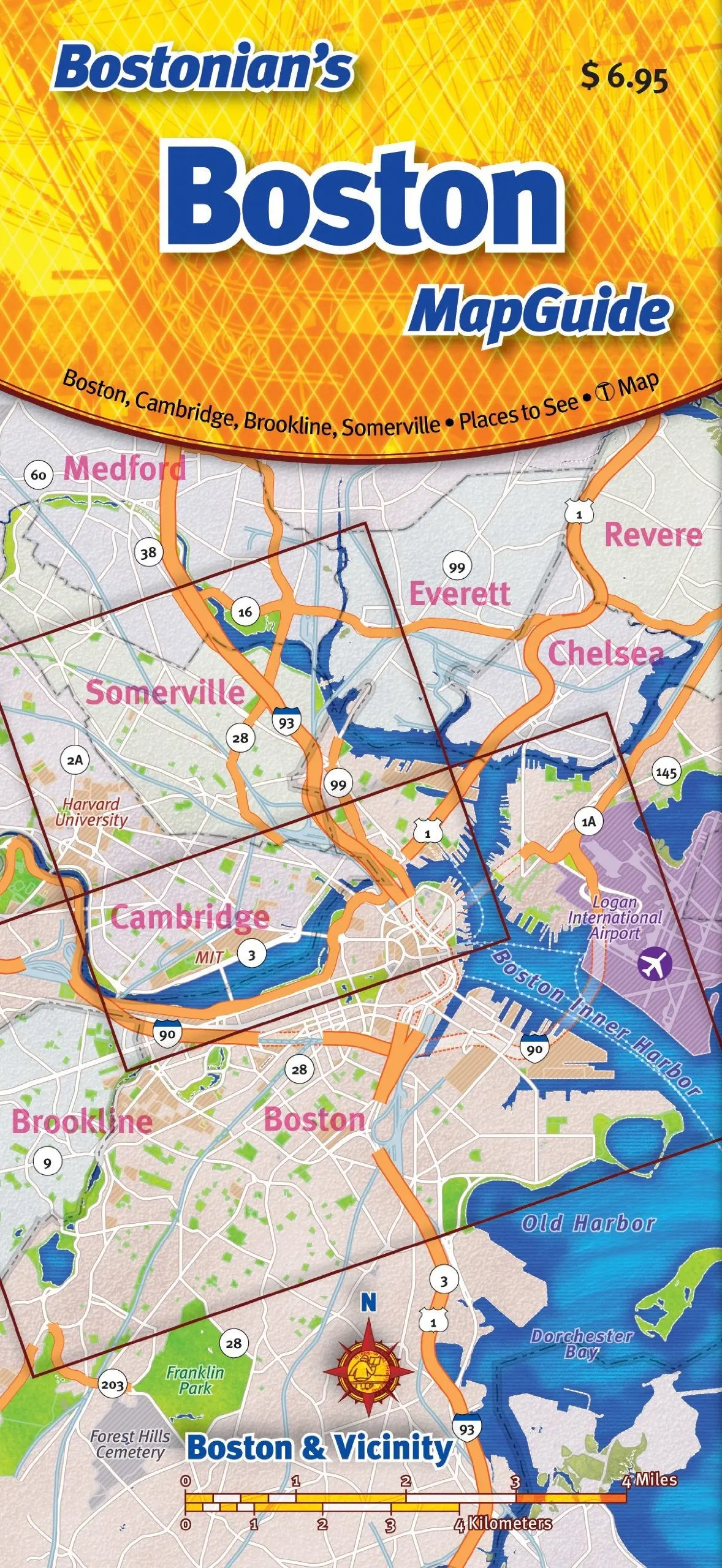 Bostonian's Boston Mapguide [Map] Opus Publishing 1