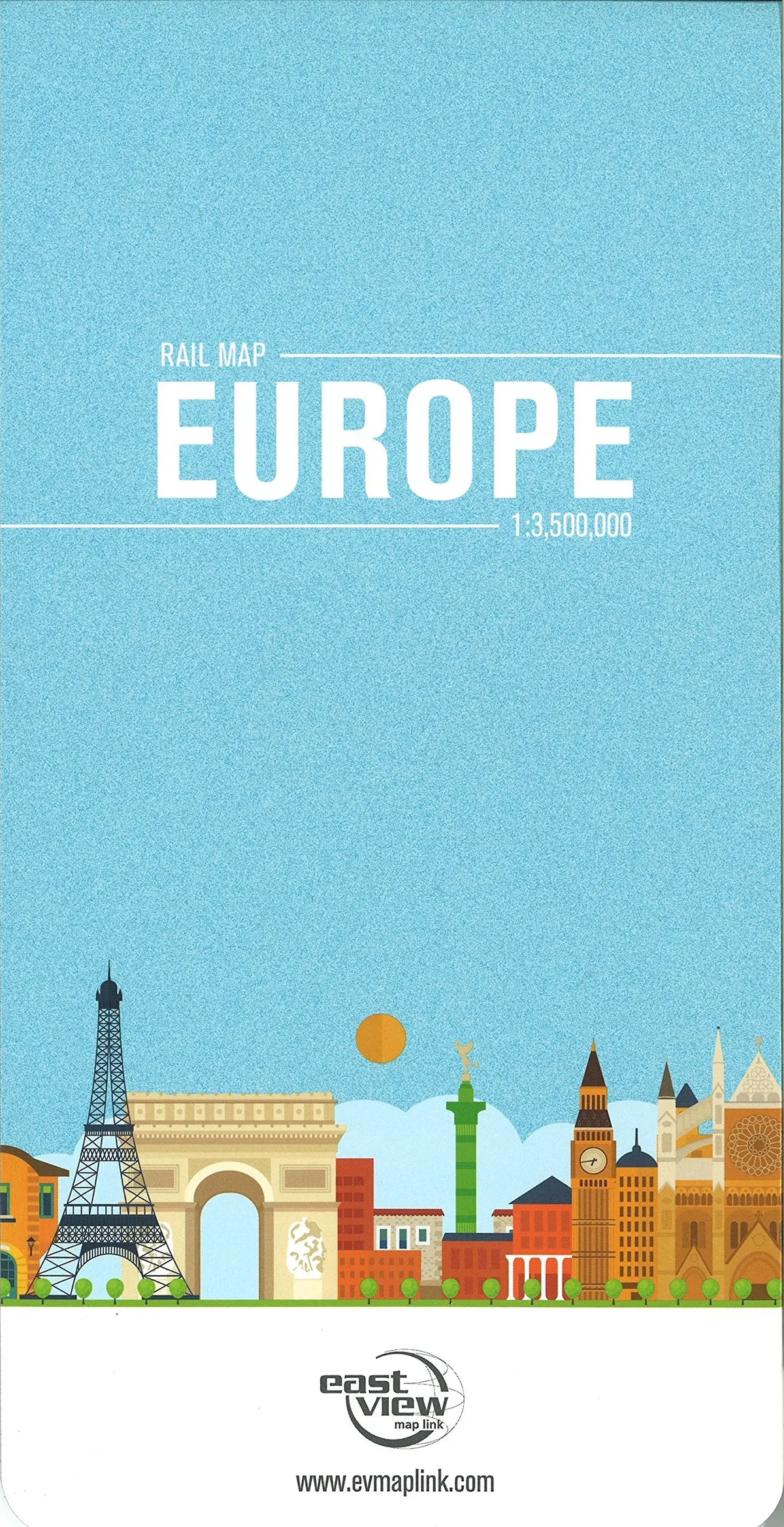 Rail Map Of Europe With Ferry Routes [Map] East View Map Link And Freytag-Berndt Und Artaria 1