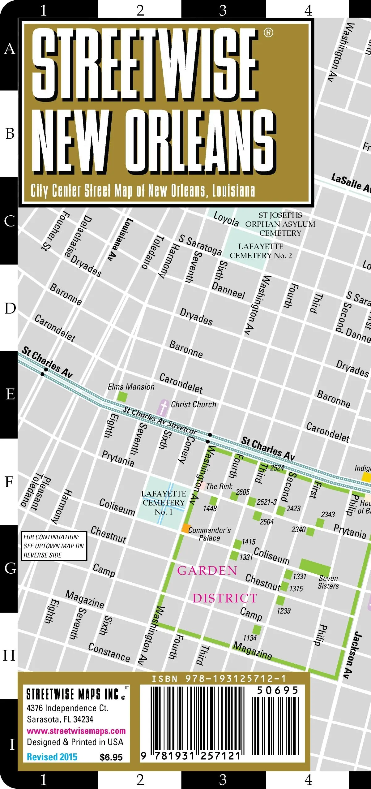 Streetwise New Orleans Map - Laminated City Center Street Map Of New Orleans, Louisiana Streetwise Maps 1