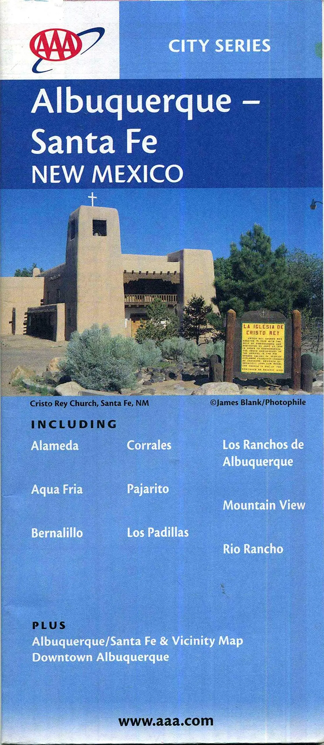 Aaa Albuquerque Santa Fe New Mexico Map City Series 2002 [Map] 1