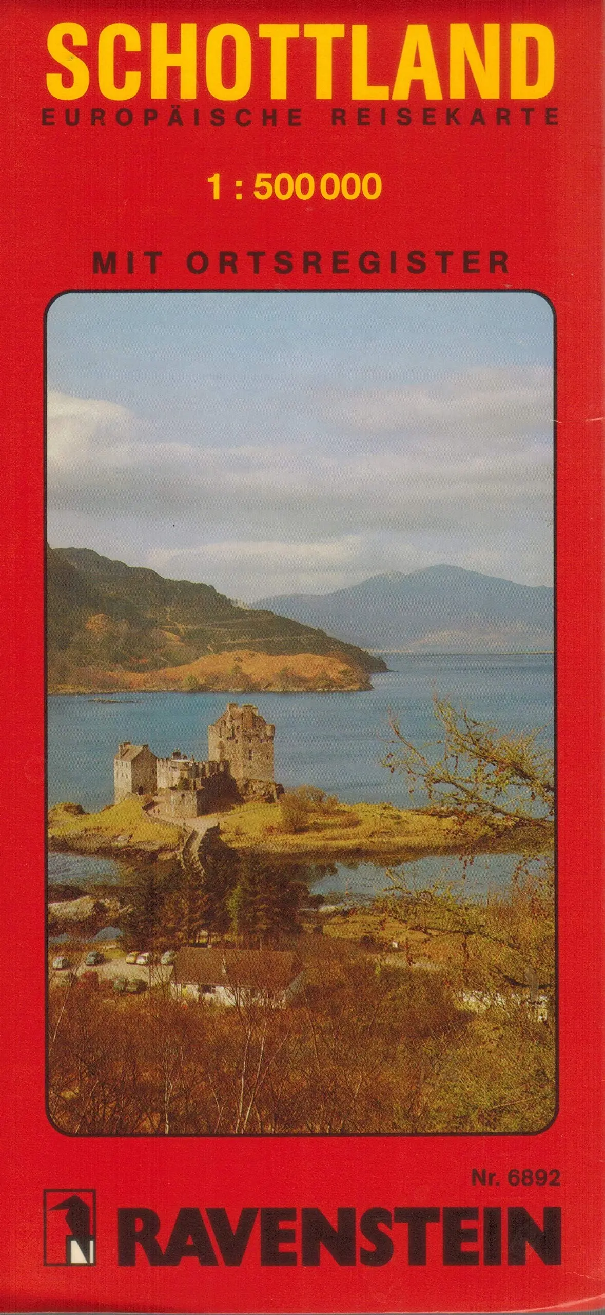 Scotland European Road Map With Index (Schottland : Europäische Reisekarte. Mit Ortsreg. Maßst.) 1 : 500 000 [Map] Staff 1