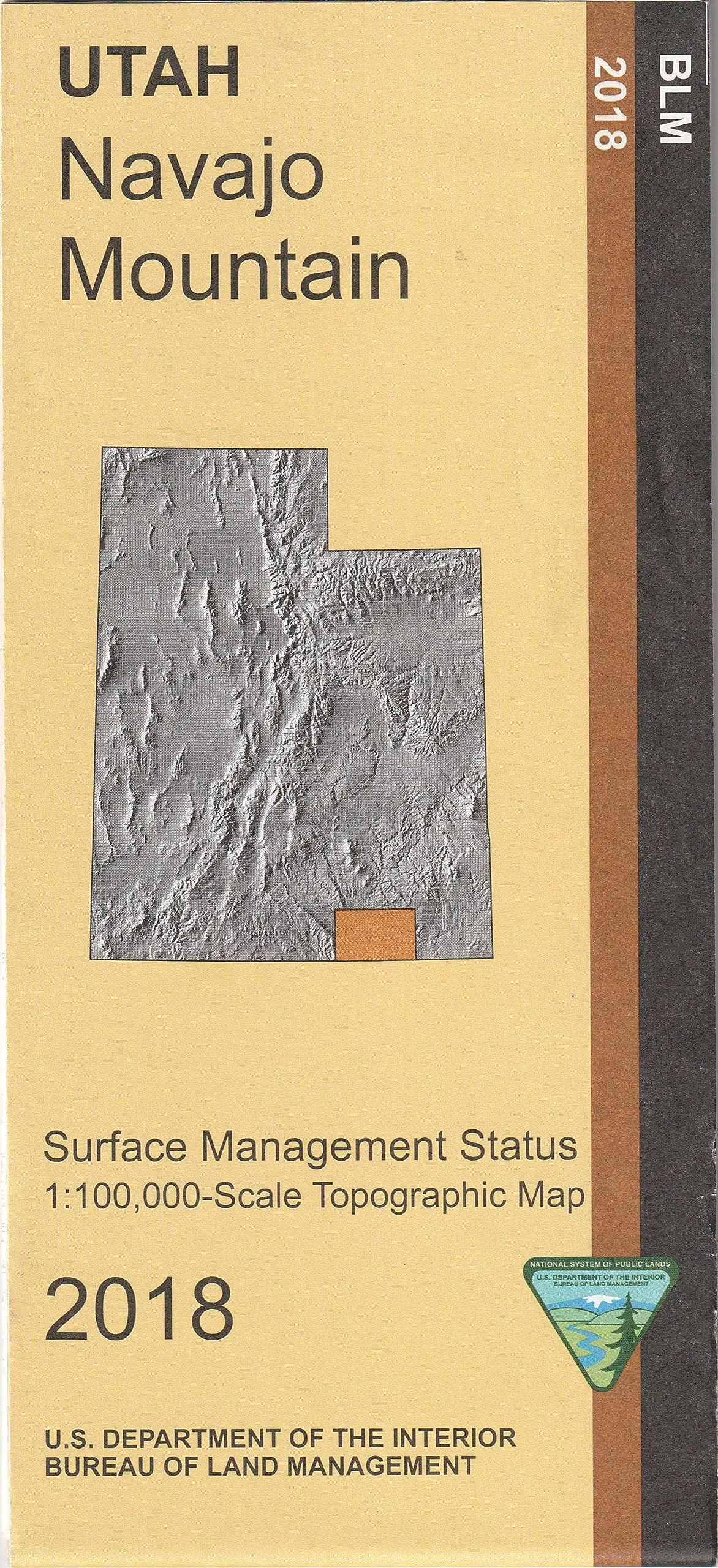 Navajo Mountain Surface Management 1:100,000-Scale Topographic Map (Utah) [Map] Bureau Of Land Management 1