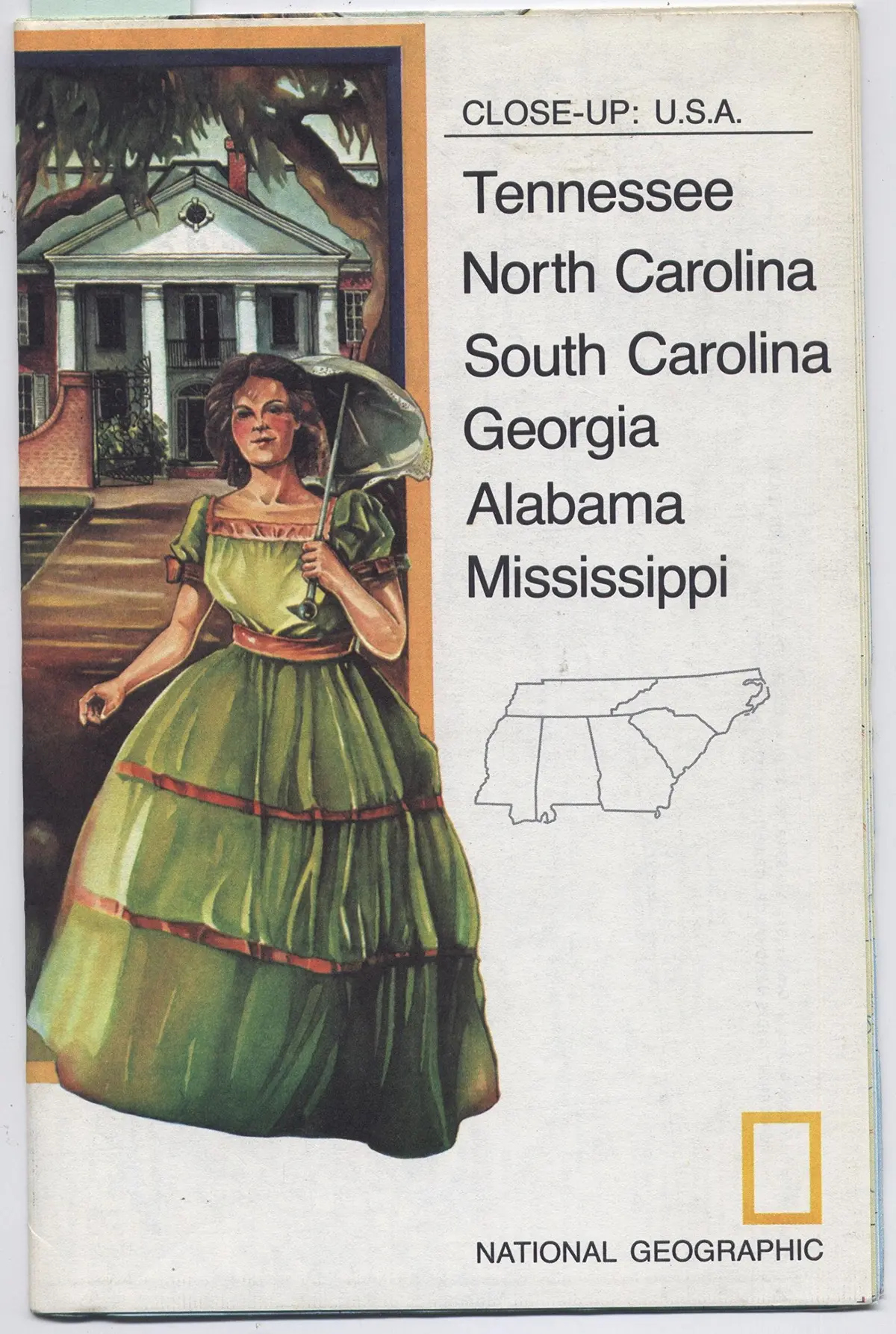 National Geographic Close-Up Maps Usa The Southeast: Regional Map & Travel Planner : Tennessee, North Carolina, South Carolina, Georgia, Alabama, Mississippi (Close-Up, Usa) National Geographic 1