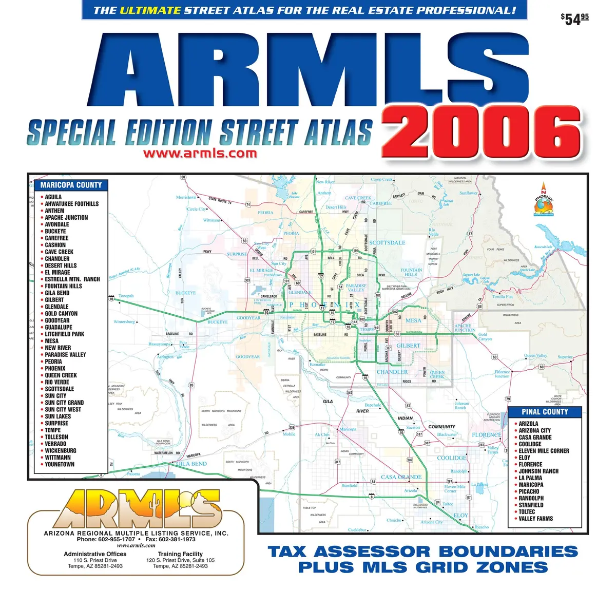 Armls Special Edition Street Atlas [Ring-Bound] Arizona Regional Multiple Listing Service; Wide World Of Maps And Phoenix Mapping Service 1