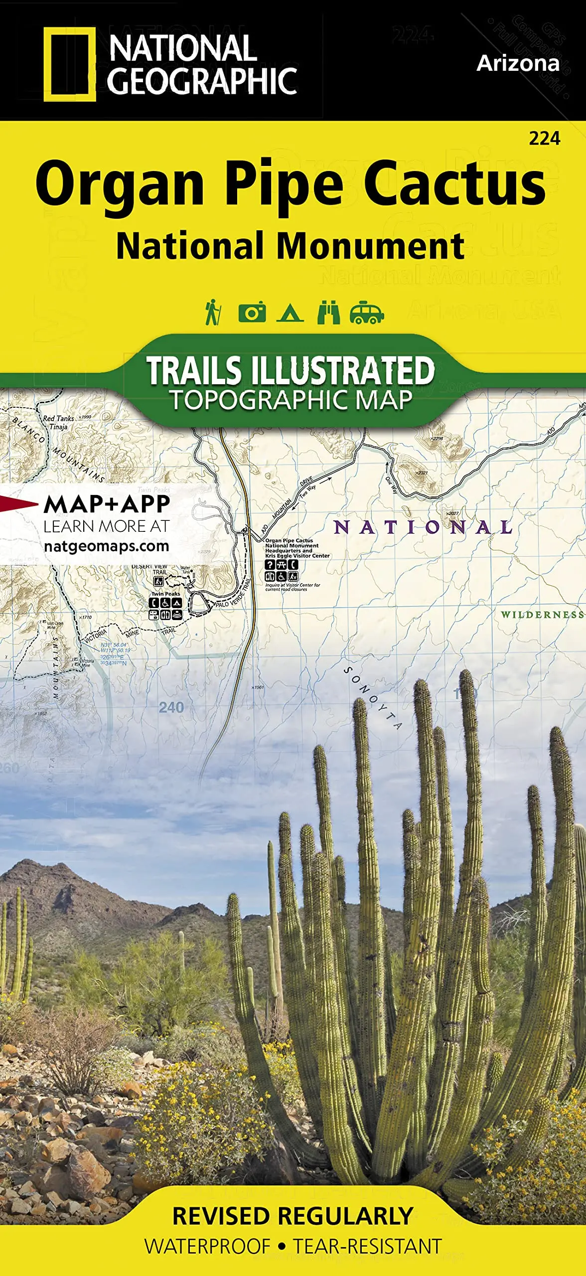 Organ Pipe Cactus National Monument Map (Trails Illustrated Map 224) 1