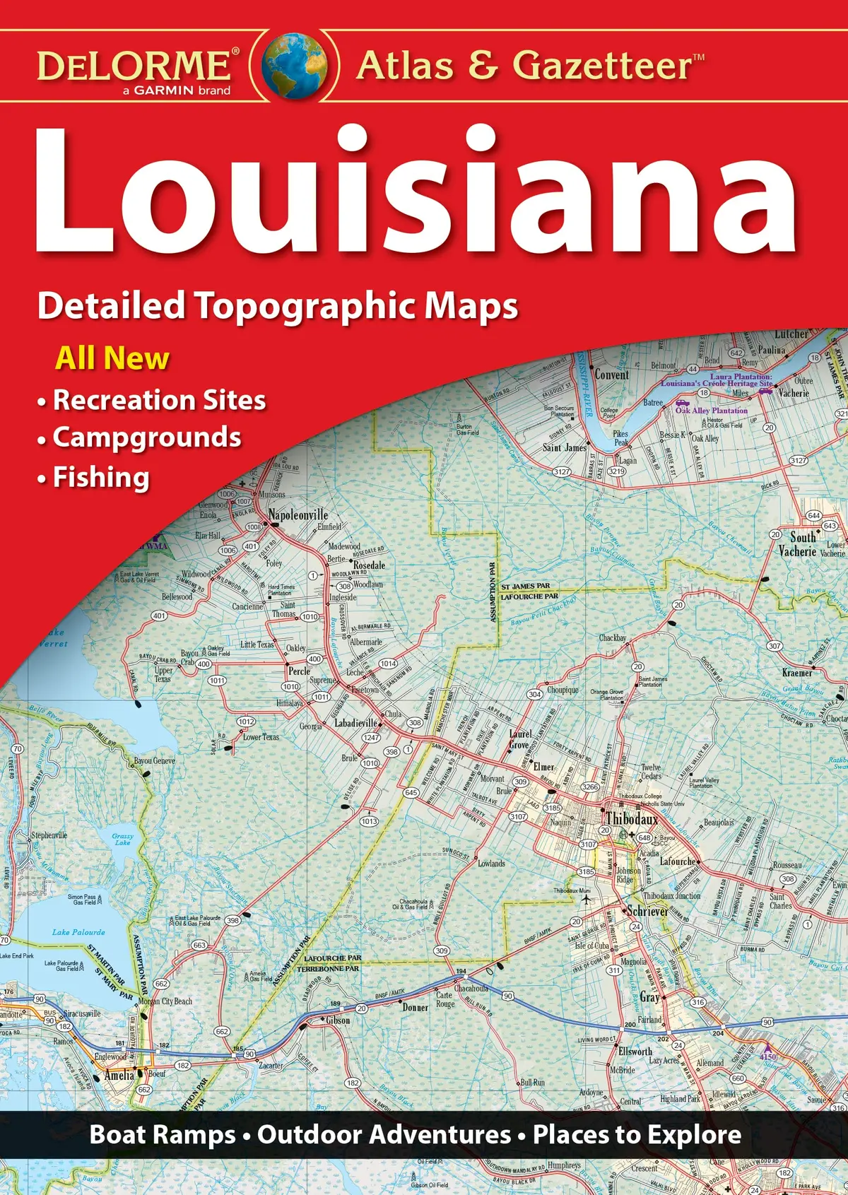 2023 Delorme Atlas & Gazetteer: Louisiana Detailed Topographic Maps (Used - Like New) 1