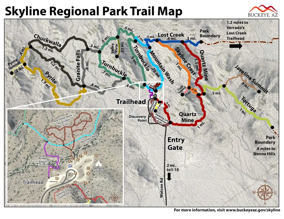 Skyline Regional Park Trail Map & Guide [Map] City Of Buckeye Staff 1