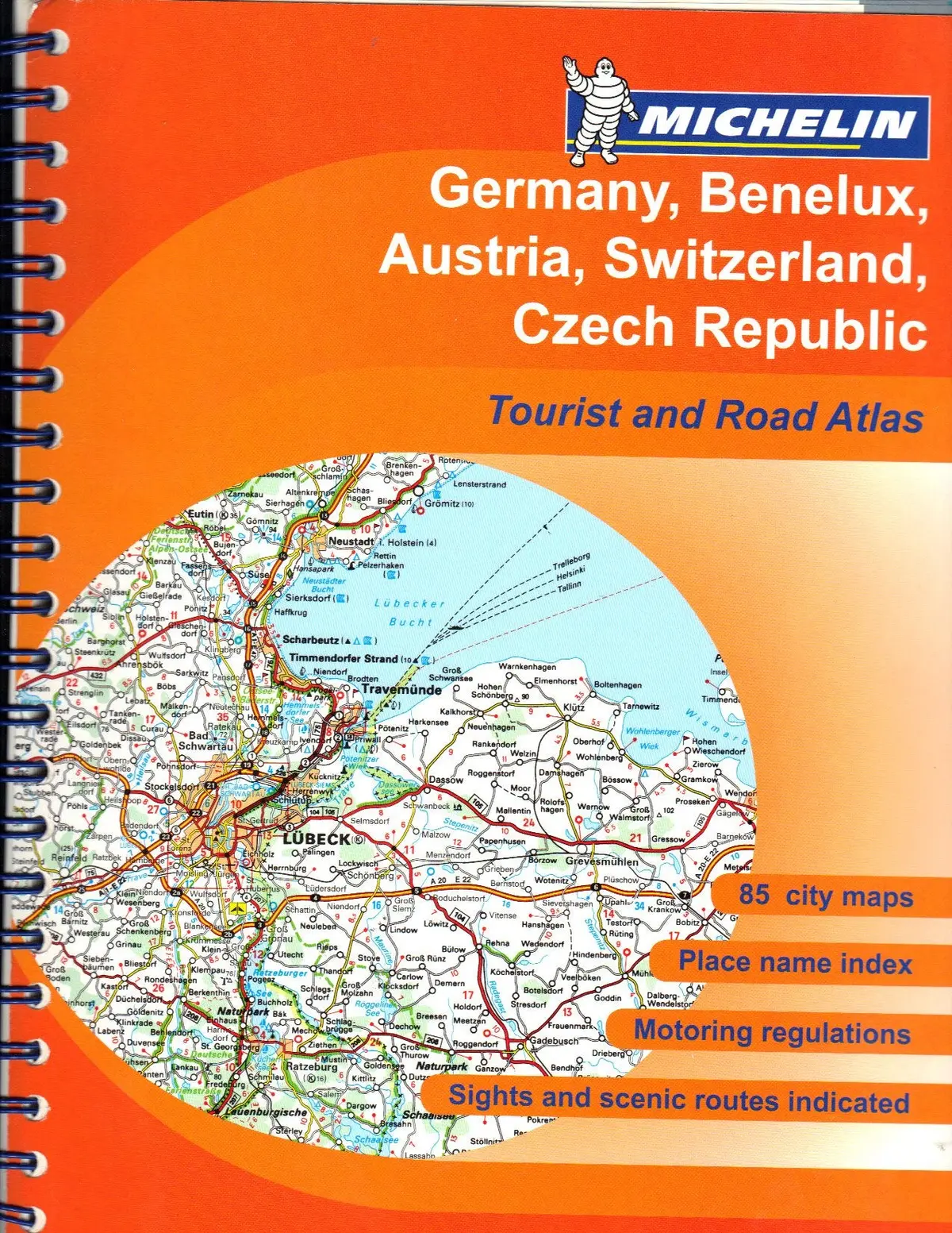 Germany/Benelux/Austria/Switzerland/Czech Republic Tourist And Motoring Atlas [Ring-Bound] Michelin Travel Publications 1