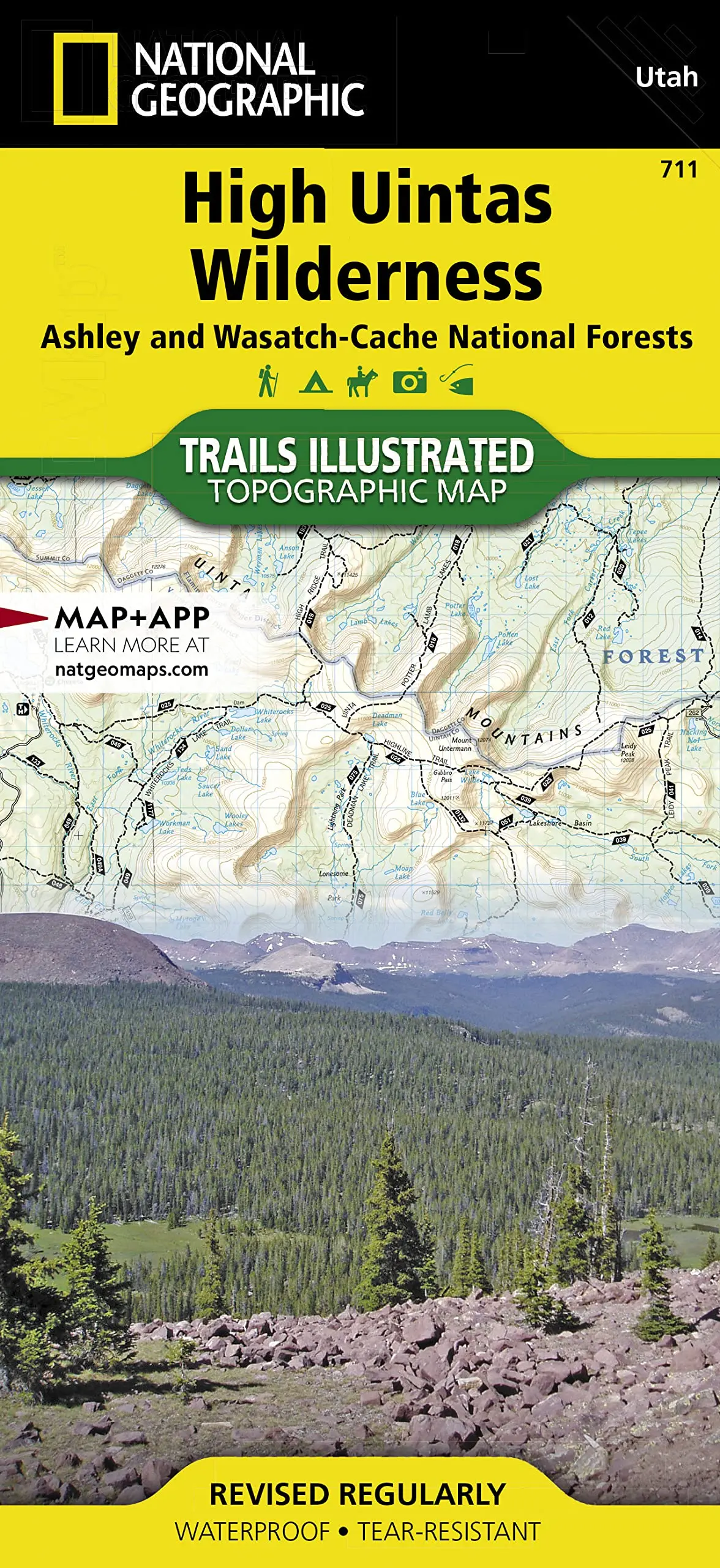 High Uintas Wilderness Map [Map] National Geographic Maps - Trails Illustrated 1