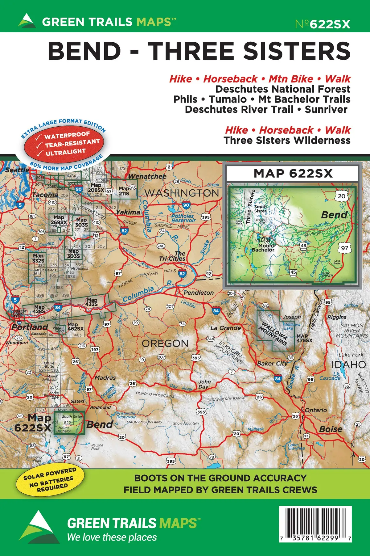 Bend- Three Sisters, Or No. 622Sx (Green Trails Maps) [Map] Maps, Green Trails 1