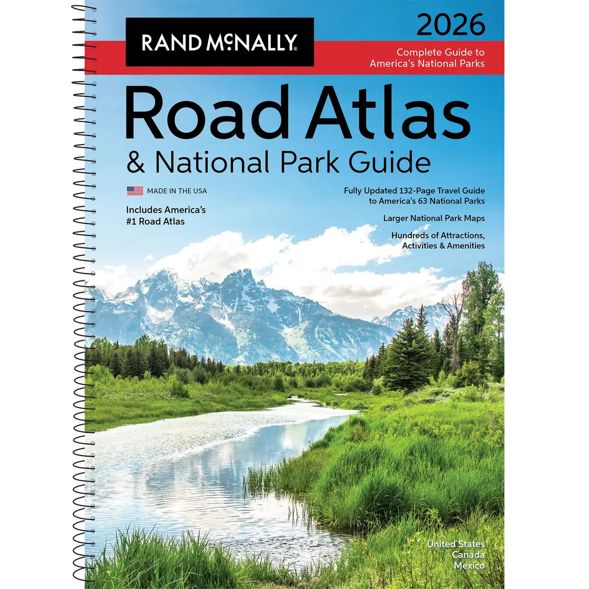 Rand Mcnally Road Atlas & National Park Guide 2026: United States, Canada, Mexico [Spiral-Bound] Rand Mcnally 1