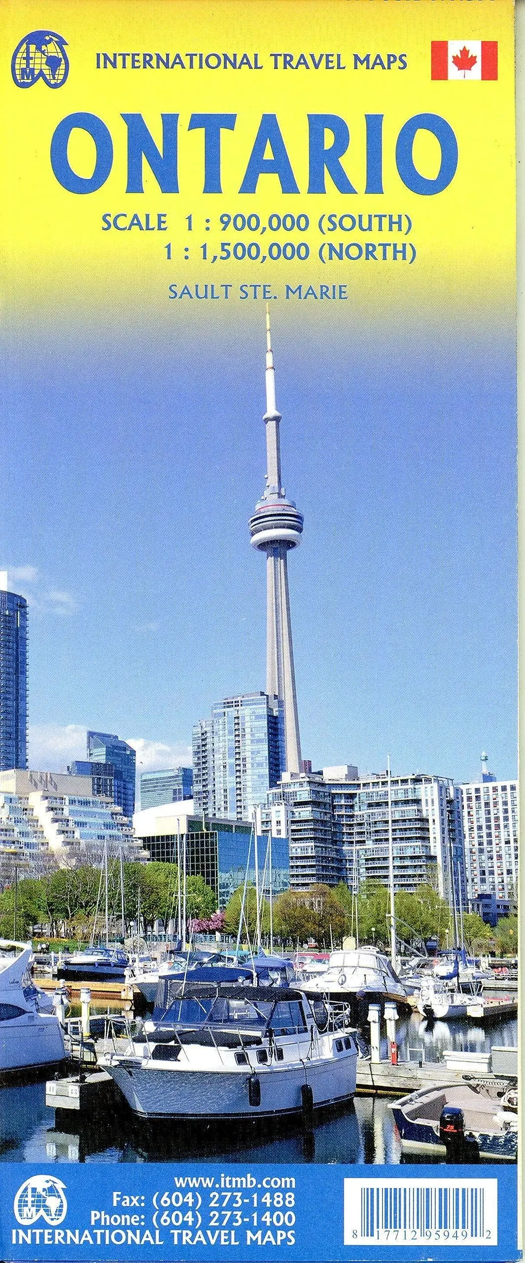 Ontario Travel Reference Map 3Rd Ed. 2023- 1:1M [Map] Itmb Publishing Ltd 1