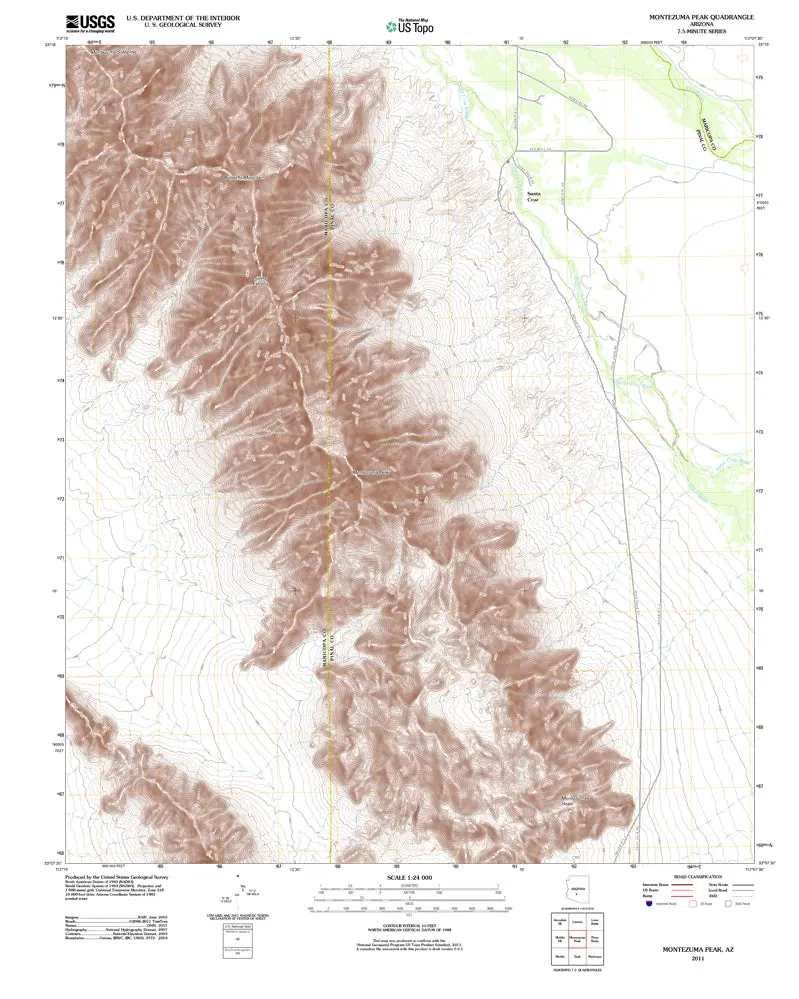 Montezuma Peak, Arizona 2011 (Us Topo 7.5'×7.5' Topographic Quadrangle) 1