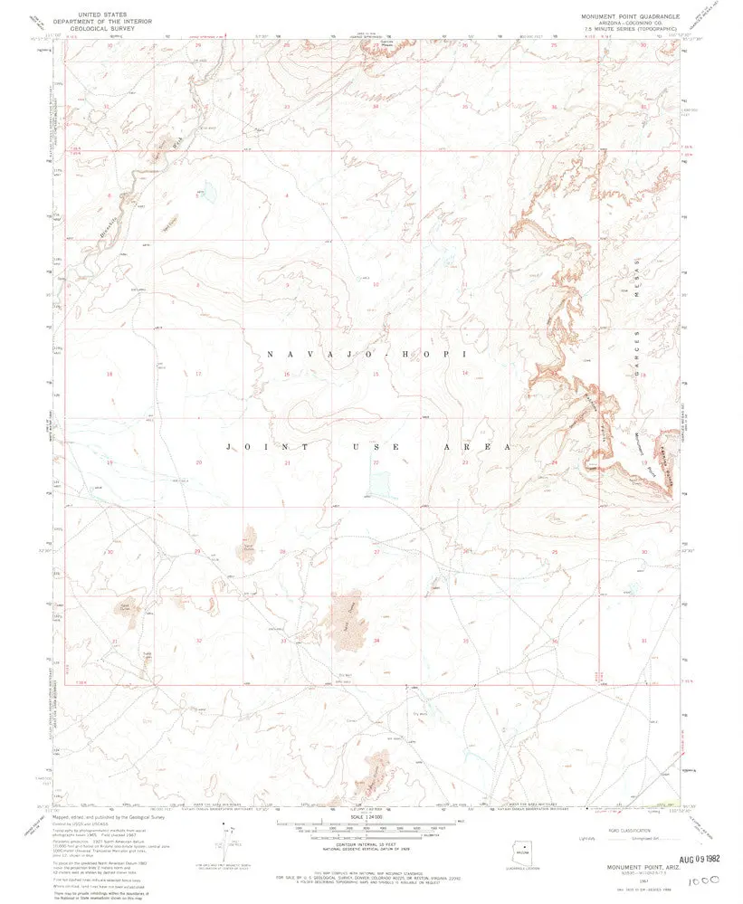 Monument Point, Arizona [Map] United Stated Geological Survey 1