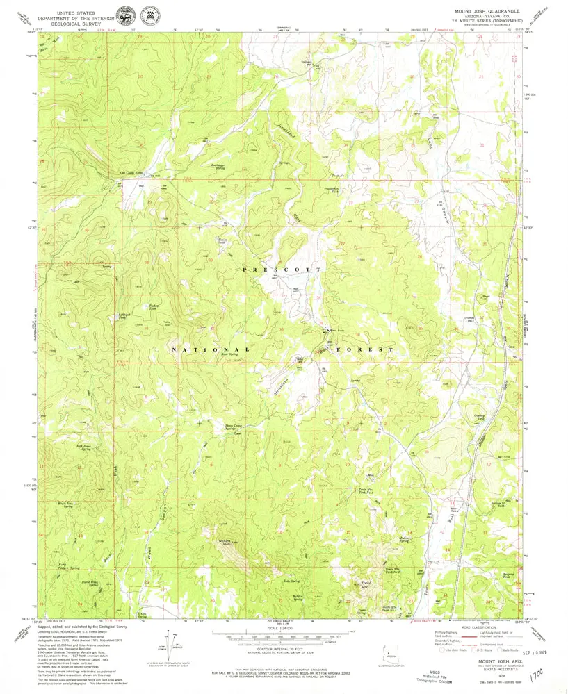Mount Josh, Arizona [Map] United Stated Geological Survey 1