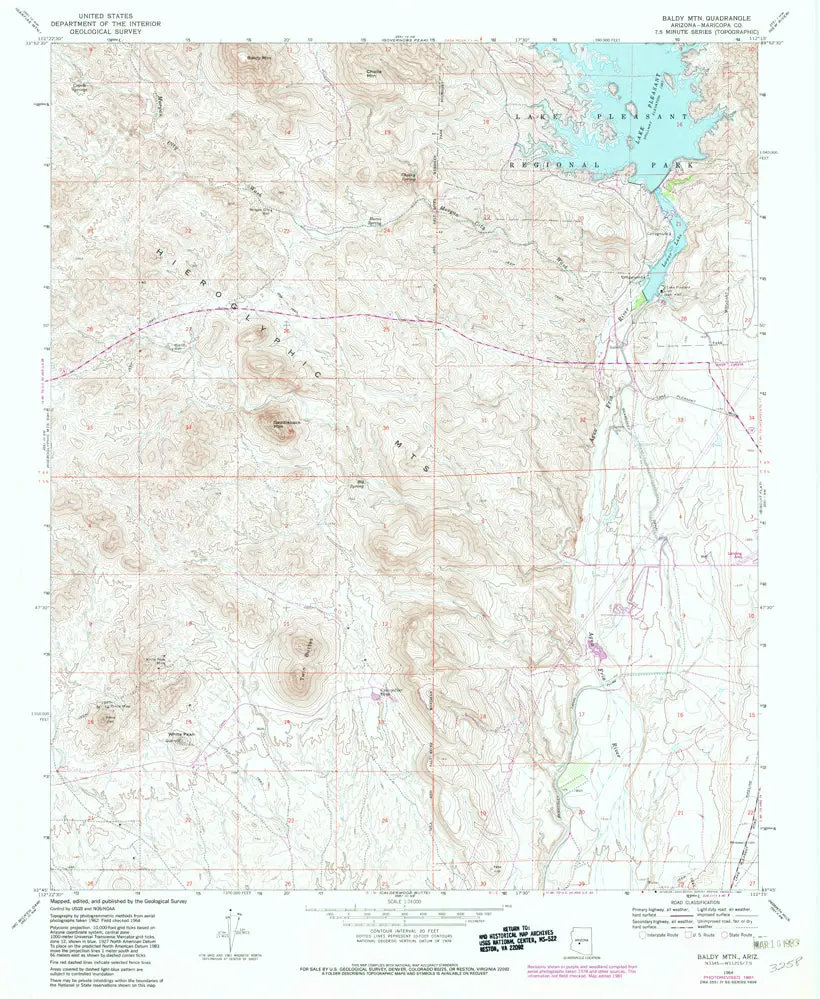 Baldy Mountain, Arizona 1981 (7.5'×7.5' Topographic Quadrangle) 1