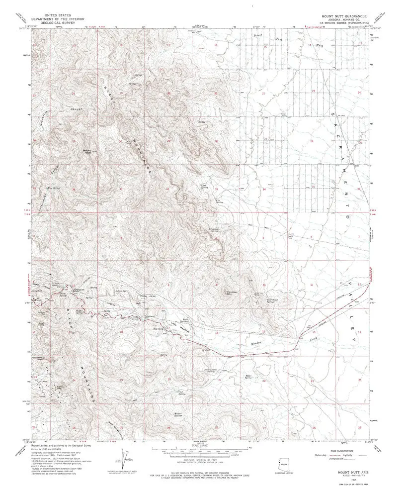 Mount Nutt, Arizona 7.5' [Map] United Stated Geological Survey 1