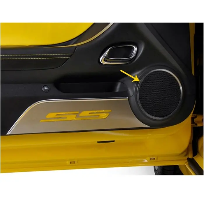 Camaro Speaker Trim Rings 2Pc Front : Polished Stainless Steel 1