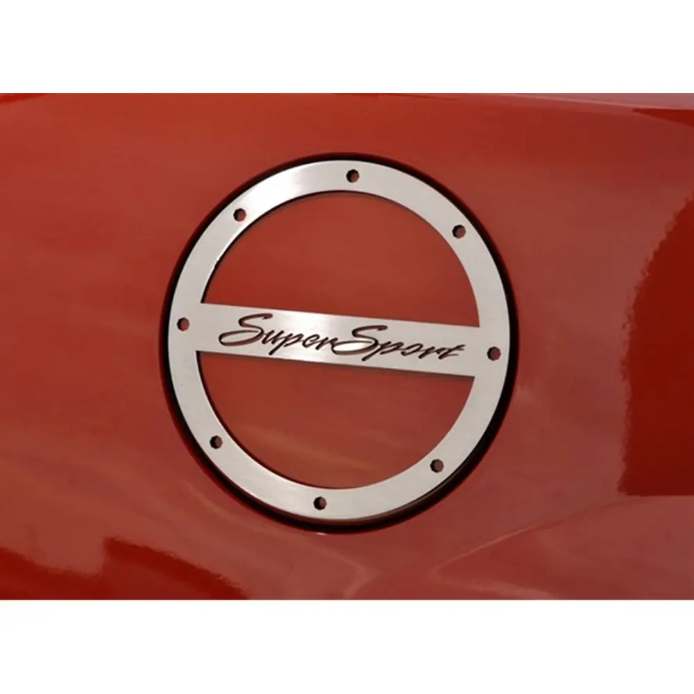 Camaro Fuel Door Trim-Gas Cap Cover With "Supersport" Script - Stainless Steel 1