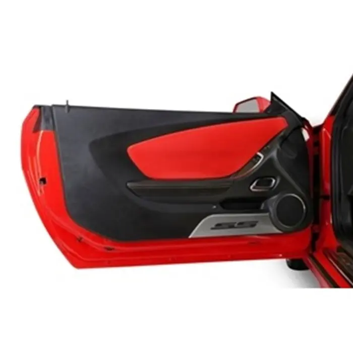 Camaro Door Kick Plates Ss Or Rs Logo - Brushed With Carbon Fiber Inlay 1