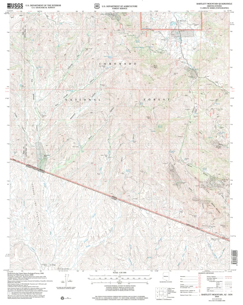 Bartlett Mountain, Az/So [Map] United States Geological Survey 1