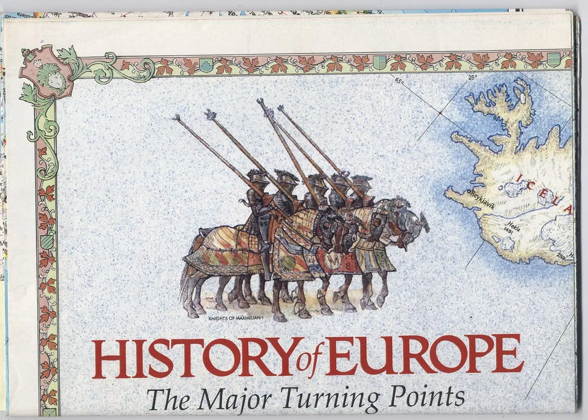 National Geographic Map - History Of Europe - The Major Turning Points - December 1983 [Map] Grosvenor 1