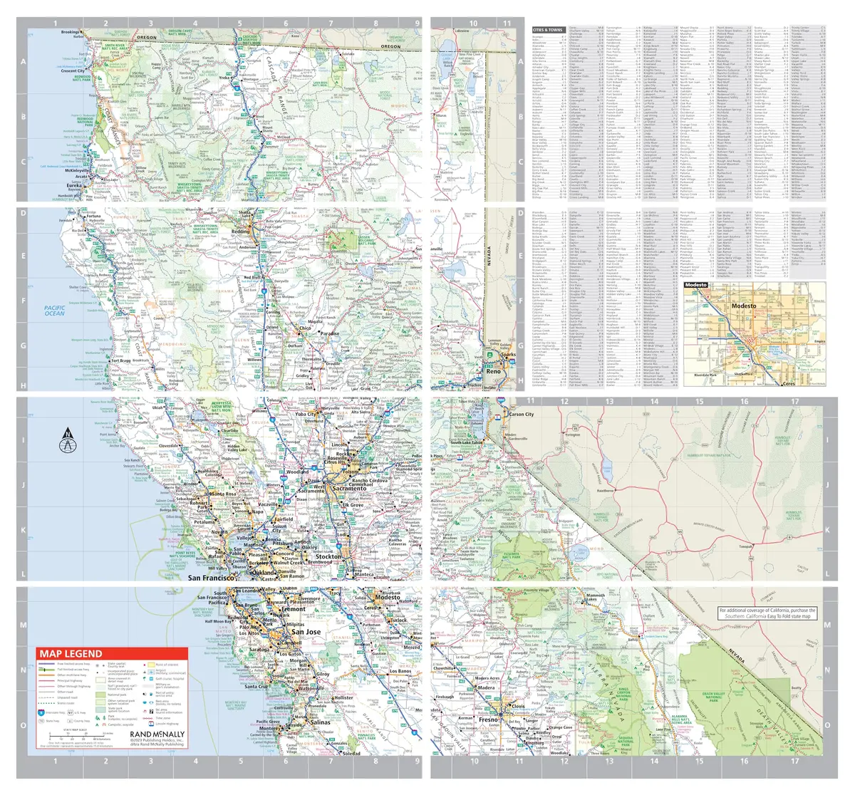 Rand Mcnally Easy To Fold: Northern California Laminated Map [Map] Rand Mcnally 1