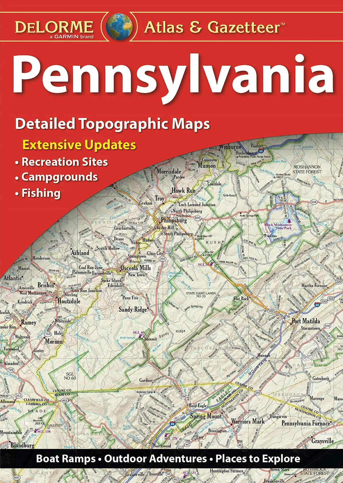 Pennsylvania (Pennsylvania Atlas And Gazetteer) [Paperback] Delorme 1