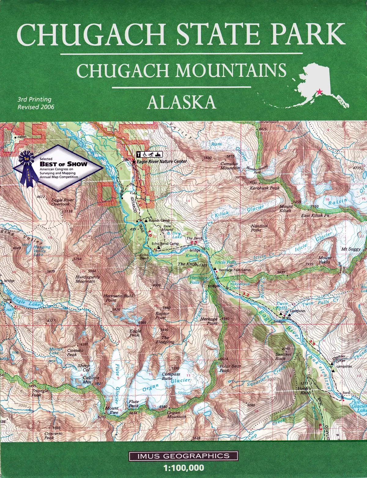Chugach State Park Map Imus Geographics And David Imus 1