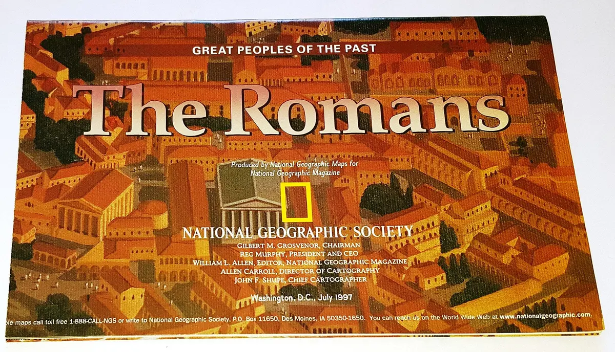 National Geographic Magazine - Map - Great Peoples Of The Past - The Romans - July 1997 (Map Only) [Map] Unknown 1