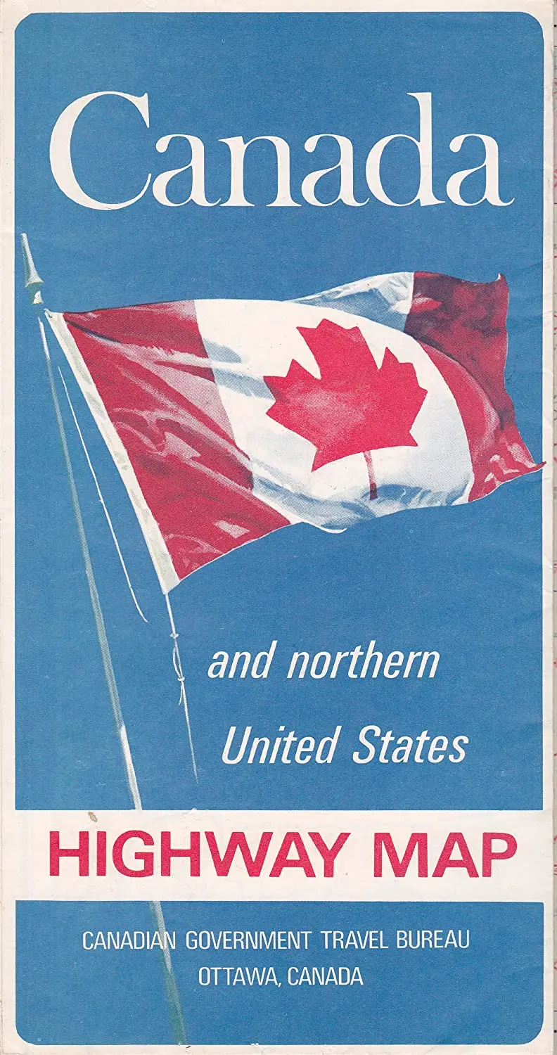 1969 Canada And Northern United States Highway Map (Fold-Out Map) 1