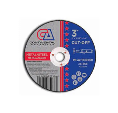3" X 1/16" X 1/4 Double Reinforced Small Diameter Cut-Off Abrasive Wheels Type-1 1