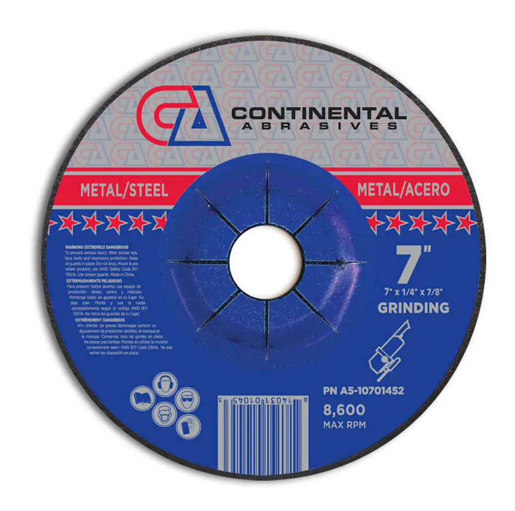 7" X 1/4" X 7/8" Type-27 Depressed Center Grinding Wheel For Metal Cutting 1