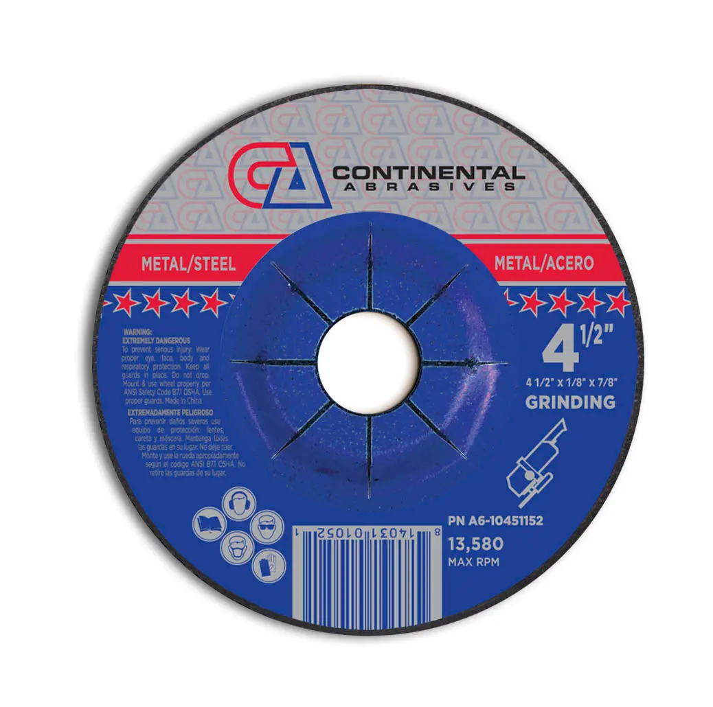 4 1/2" X 1/8" X 7/8 T27 Depressed Center Grinding Wheel For Metal Pipe Cutting 1